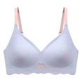 thumbnail image 1 of FhsagQ Bra Women Bras 2 Piece Bras Women Back Button Shaping Cup Adjustable Shoulder Strap Large Size Underwire Bra Womens Bras Fishnet Womens Bras Plus Size Blue S, 1 of 3