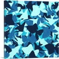 thumbnail image 1 of ARTCANVAS Blue Black Navy Baby Camo Camouflage Gold Sea Fish Pattern Canvas Art Print - Size: 36" x 36" (1.50" Deep), 1 of 9