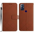 thumbnail image 2 of For Motorola Moto G Play 2023 Wallet Case with RFID Blocking Card Slots Holder Premium PU Leather Magnetic Kickstand Shockproof Wrist Strap Removable Flip Protective Cover, Brown, 2 of 9