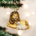 thumbnail image 1 of Old World Christmas Regalos espirituales espirituales adornos soplados para el árbol de Navidad Lion Lamb Old World Christmas Adornos Colgantes, 1 of 2