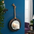 thumbnail image 6 of Danya B Round Rustic Pillar Candle Sconce with Rope and Mirror, 6 of 7