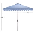 thumbnail image 7 of Safavieh Outdoor Valance 7.5ft Crank Patio Umbrella, Baby Blue/White, 7 of 7