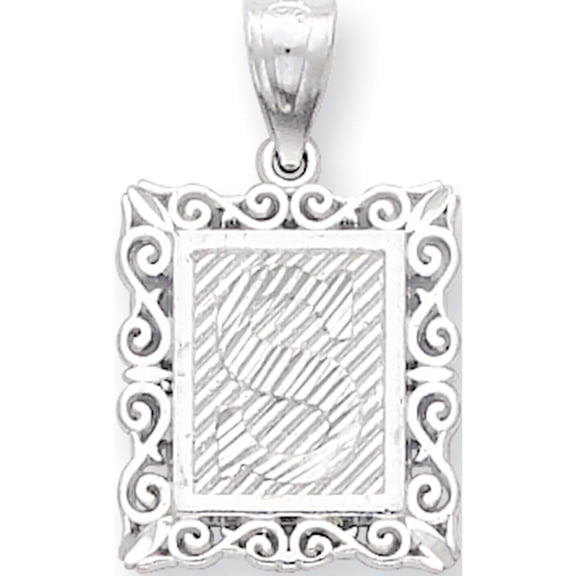 925 Sterling Silver Initial S (18x30mm) Pendant / Charm