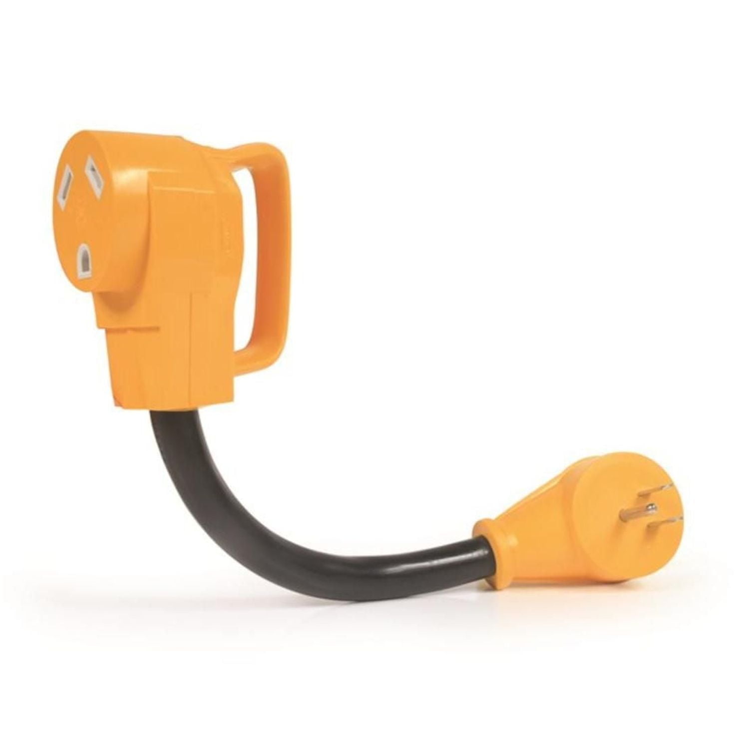 Camco Heavy-Duty RV  Electrical Adapter with PowerGrip Handle (15-Amp Male to 30-Amp Female, 12-Inch, 10/3-Gauge Wires)