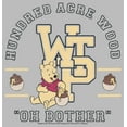 thumbnail image 2 of Men's Winnie the Pooh Bear Collegiate Graphic Tee Athletic Heather 3X Large, 2 of 5