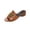 Brown, variant on HomeDM Womens Open Toe Sandals Low Chunky Block Heels Slip-On Mules Comfortable Casual Dress Pumps Shoes, Black Size 6