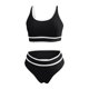 thumbnail image 4 of Augper Swimsuits for Women 2 Piece Hawaiian Tropical Print Swim Cami Bra and Ruffles Bathing Sets Beachwear, 4 of 5