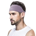 thumbnail image 2 of Non Slip Sports Headbands Unisex Elastic Soft Running Fashion Headbands Absorb for Women Men Travel Running Headband Non Slip Adjustable Workout Headbands Purple One Size, 2 of 6