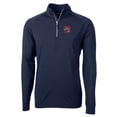 thumbnail image 2 of Men's Cutter & Buck  Navy Portland Sea Dogs Adapt Eco Knit Stretch Recycled Quarter-Zip Pullover, 2 of 3