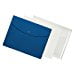 Plus Premium Landscape Oriented Horizontal Poly Envelopes with Snap Closure 3 Piece set of Blue, White and Clear (60004)