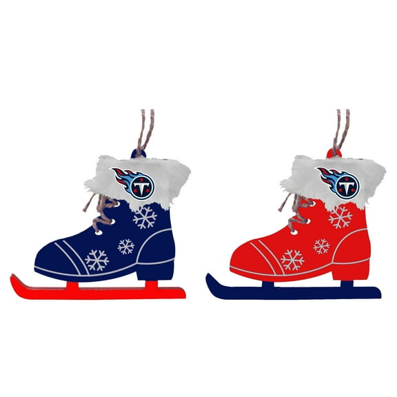 The Memory Company Tennessee Titans Two-Pack Ice Skate Ornament Set