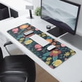 thumbnail image 2 of Long Mouse Pads for Desk,Pioneer Flower Floral Print Pattern Desk Mats on Top Of Desks, Desk Mouse Pad Extra Large with 3mm Non-Slip Base and Stitched Edge for Gaming,Office,Work,Home 31.5"x11.8", 2 of 6