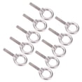 thumbnail image 2 of 10 piezas de perno de ojo de acero inoxidable 304, tornillo de anillo redondo de elevación, hardware de fijación M6x25, 2 of 12