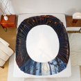 thumbnail image 4 of Manfei Jungle Campfire Fitted Sheet Queen 3-Piece,Adventure Theme Bedding,Dark Blue Yellow,1 Fitted Sheet and 2 Pillowcases, 4 of 6