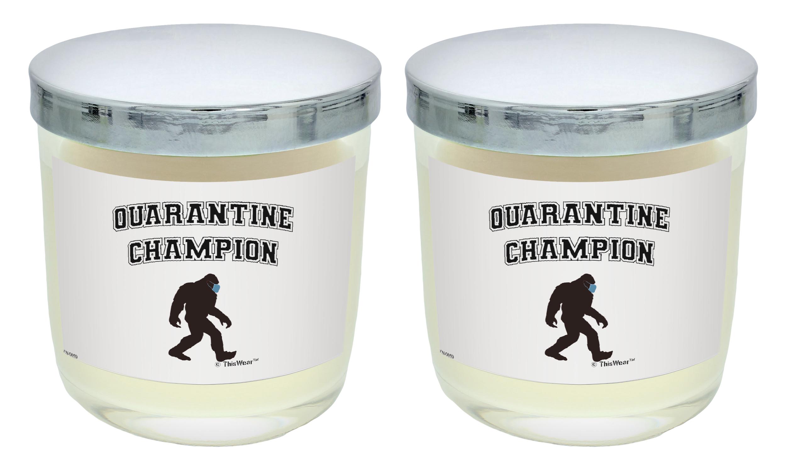 ThisWear Candle for Bathroom 2021 Quarantine Champion Sasquatch 2Pack