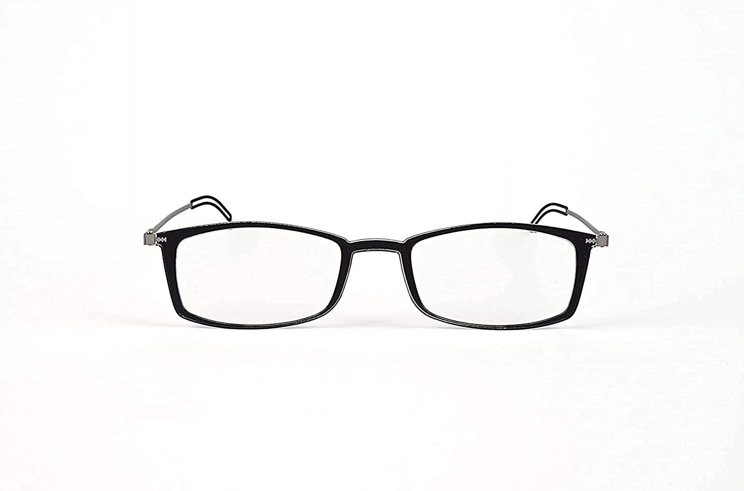 ThinOptics Frontpage Blue-Light Blocking Computer Reading Glasses and Milano Aluminum Case, Black Frames/Blue Light Filtering