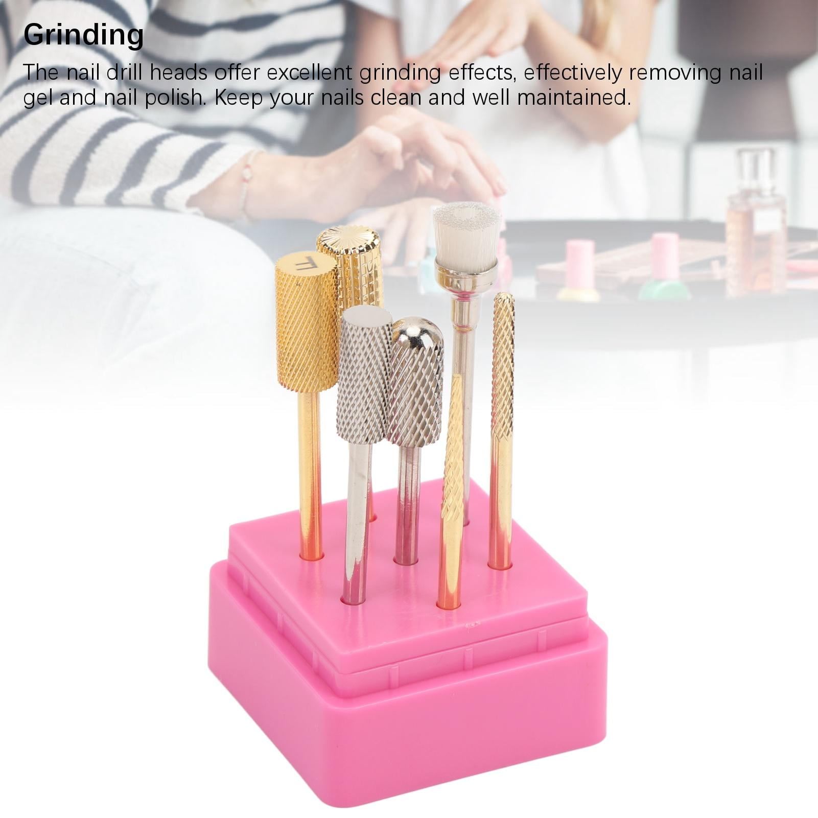 Suodoka 7-Piece Nail Drill Bits Set – Tungsten Steel & ABS, Electric Nail File for Acrylic, Gel, Polish Removal & Grinding – Ergonomic, Portable