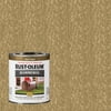 Gold, Rust-Oleum Stops Rust Hammered Paint-7210502, Quart