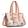 thumbnail image 2 of Teacher Tote Bag,Shiba Inu Teacher Utility Tote Bag,Large Work Tote Bags for Women with Multiple Pockets,Top Zipper Closure,13.8x10.6x6.7 Inch, 2 of 5