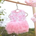 thumbnail image 5 of Pet Puppy Dog Princess Dress Pink Purple Bow Lace Tutu Skirt Doggie Dress for Small Dog Cat, 5 of 6