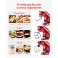 thumbnail image 2 of VEVOR Stand Mixer, 6 QT Electric Kitchen Mixer, 660W Dough-Mixer, 6 + Pulse Speeds Tilt-head Food-Mixer with Stainless Steel Bowl, Dough Hook, Whisk, Beater, for Baking, Mixing, Whipping & Kneading, 2 of 9