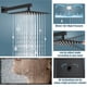 thumbnail image 3 of Aolemi Juego de grifo de ducha Sistema de ducha tipo lluvia con rociador de mano Combinación de ducha de baño Válvula empotrada y kit de adornos de ducha incluido Negro mate Cabezal de ducha de montaj, 3 of 9