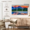 thumbnail image 4 of Elephant Stock Vermilion Lake Sunset Wall Art - Horizontal Multi Panel Canvas - 3 Pieceliving Room Wall Decor - Photography Nature Multi Panel - Blue And Orange Decor - 23" x 14", 4 of 4