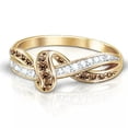thumbnail image 2 of EOEMY Gorgeous 18K Yellow Gold Plated Women'S Wedding Rings Cubic Zirconia Size 5-10-6, 2 of 4