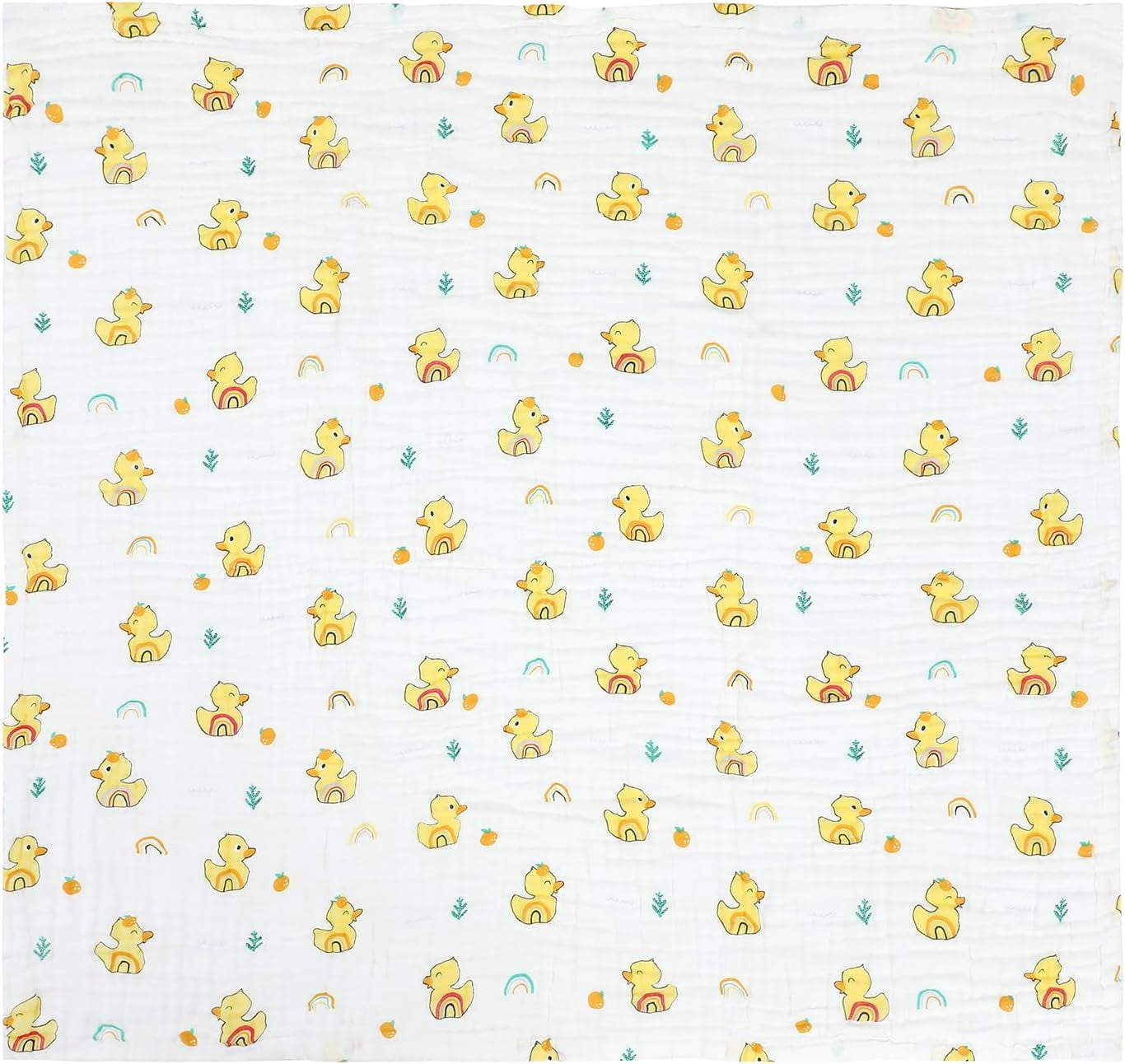 Pio Dino Baby Muslin Bath Towel (Kit w/ 3 units) 41.33" x 39.37'' White/Colorful