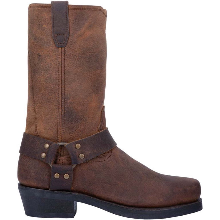 motorcycle boots mens dean harness crazy horse brown di19076