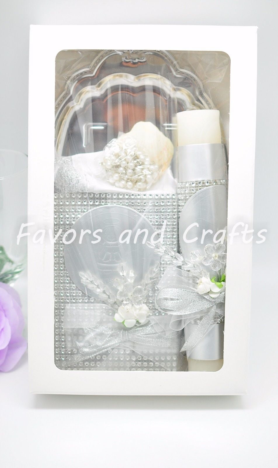 baptism candle set for boy