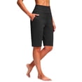 thumbnail image 5 of Yoga Pants for Women Yoga Shorts With Pockets Knee Length High Waisted Summer Gym Athletic Casual Pants, 5 of 6
