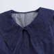 thumbnail image 5 of HH TRAF 2024 Vestidos de moda para mujer Vestido mini de otoño de una sola botonadura con cuello vuelto azul vaquero de manga larga para mujer, 5 of 5