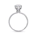 thumbnail image 4 of IGI Certified Lab Grown Diamond Engagement Ring | Center 8mm Cushion Cut Solitaire Stackable Promise Rings For Women In 18k Solid White Gold | F-G, VS-SI Quality (2.95 Ctw) Ring Size-8.5, 4 of 7