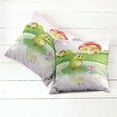thumbnail image 2 of Ambesonne Colorful Throw Pillow Cover 2 Pack, Frog on Water Lily Art, 18", Multicolor, 2 of 6