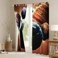 thumbnail image 3 of Galaxy Blackout Curtains for Boys Girls Universe Themed Decor Curtains Outer Space Window Curtains, Solar System Bedroom Curtains for Teens Kids Space Planet Print Curtains,2 Panels 52"Wx84"L, 3 of 5