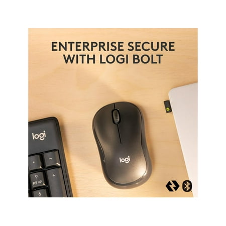 Logitech - MK370 Combo for Business Full-Size Wireless Keyboard and Mouse Bundle with Secure Logi Bolt USB Connection - Graphite