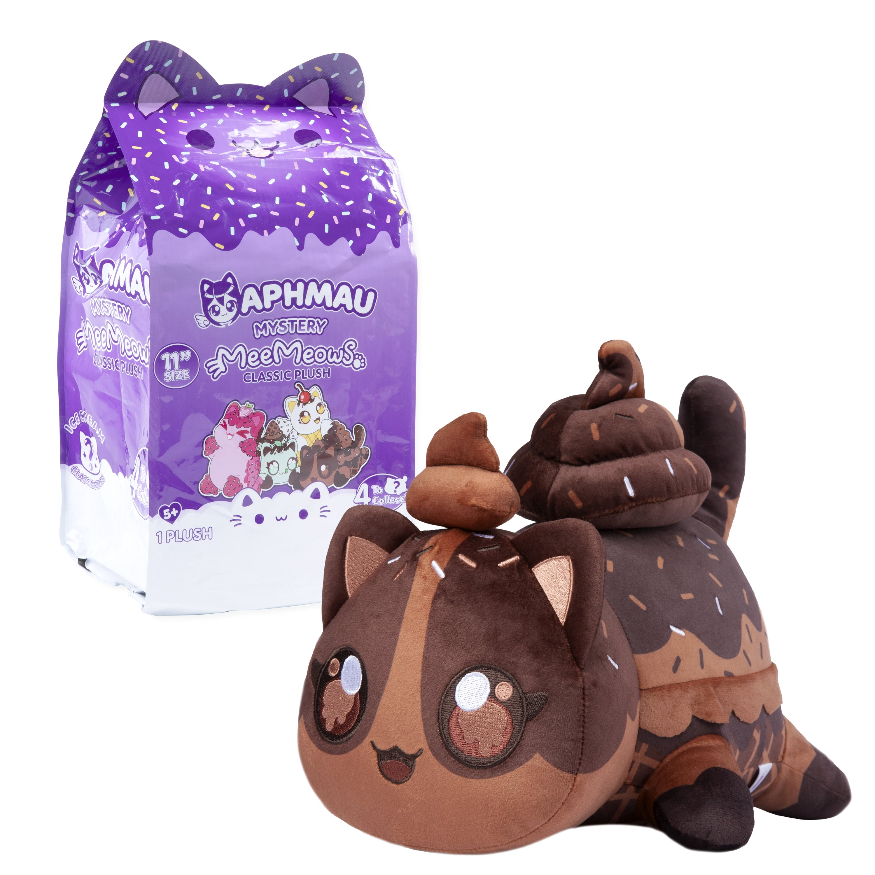 Aphmau MeeMeows 11” Classic Mystery Plush, Ice Cream Theme, Blind Box, 1 of 4 Possible  (图2)