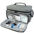 thumbnail image 1 of Gray Lightweight Emergency Medicine Organizer - 31x17x22cm Compact Medical Storage Bag, Portable First Aid Kit for Home & Travel, Sturdy Medication Container with Efficient Access Design (397g), 1 of 5