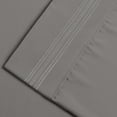 thumbnail image 2 of Superior Solid Embroidered Sheet Set, California King, Charcoal, 2 of 4