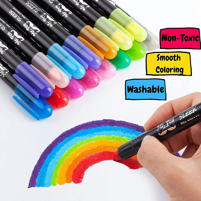 Mr. Pen- Washable Gel Crayons, Assorted Colors, 20 Pack, Non-Toxic  Twistable Gel crayons