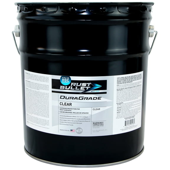 Rust Bullet - Duragrade Clear - Low VOC - Protective Coating - Rust Inhibitor - 5 Gallon