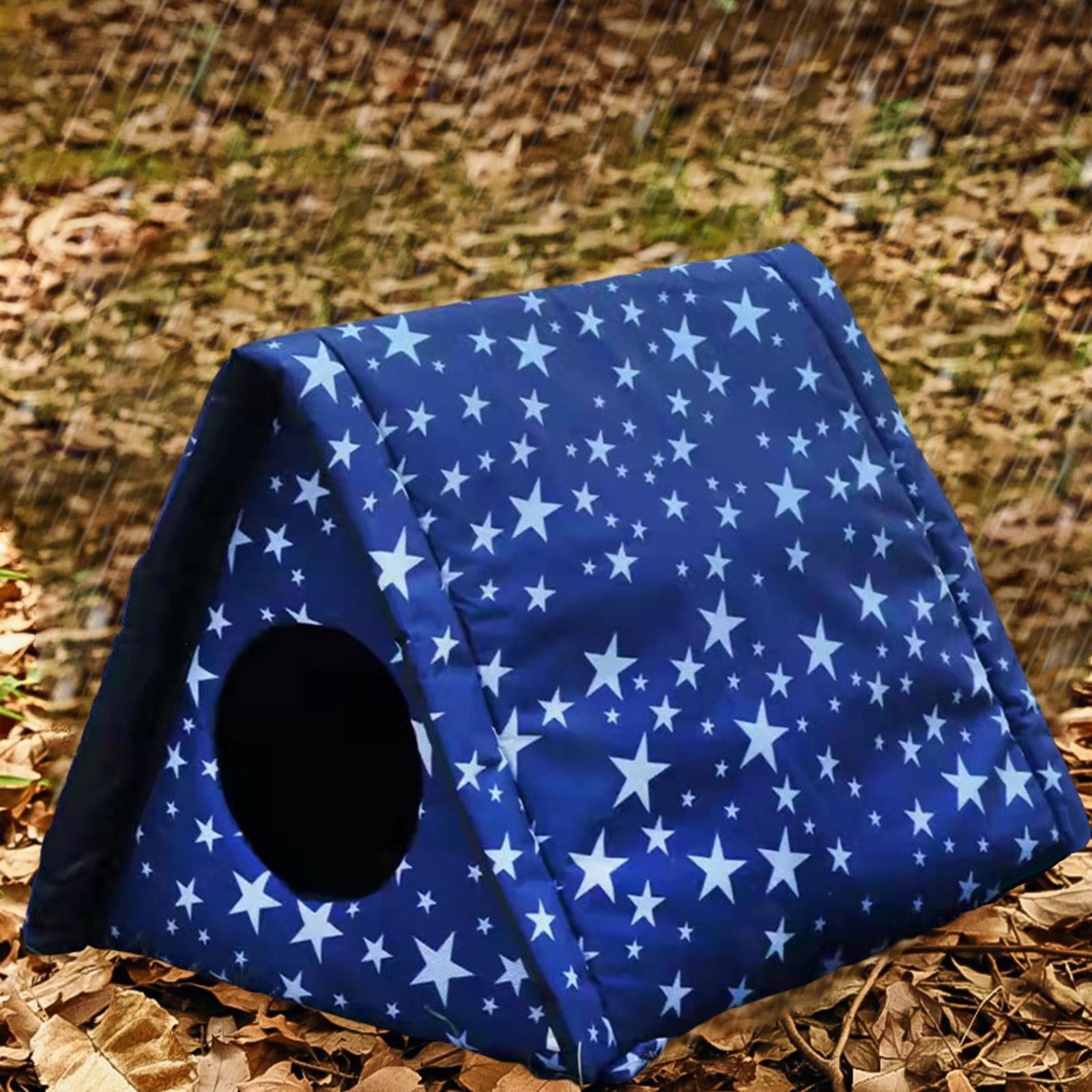 YWMJZEU Outdoor Cat House Weatherproof Dog Kennel Pet Cat Beds Kitten House Keeping Warm 40cmx35cmx40cm