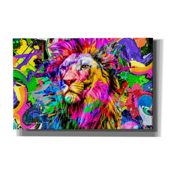 Epic Graffiti 'Lion,' Canvas Wall Art, 40"x26"