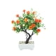 thumbnail image 1 of Decoración de adorno de maceta de simulación en maceta pequeña de pino rosa artificial (naranja rojo), 1 of 2