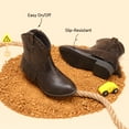 thumbnail image 3 of BURUDANI Girls’ Western Ankle Boots Cowgirl Riding Boots for Little & Big Kids, 3 of 4