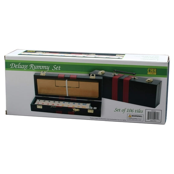Deluxe Rummy with Wooden Racks in Attache Case