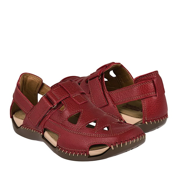 SANDALIAS DAMA LOBO SOLO 1947 PIEL ROJO