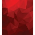 thumbnail image 3 of Red Duvet Cover Set King Size, Triangular Mosaic in Shades of Red with Low Poly Effect Geometric and Abstract, Decorative 3 Piece Bedding Set with 2 Pillow Shams, Ruby Red Scarlet, by Ambesonne, 3 of 3