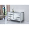thumbnail image 3 of Elegant Decor Contempo 6 Drawer Contemporary Mirrored Dresser in Antique Silver, 3 of 3